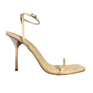 Topshop Square Toe Cushioned Stiletto Heels Size 8W Minimalist Wedding Party